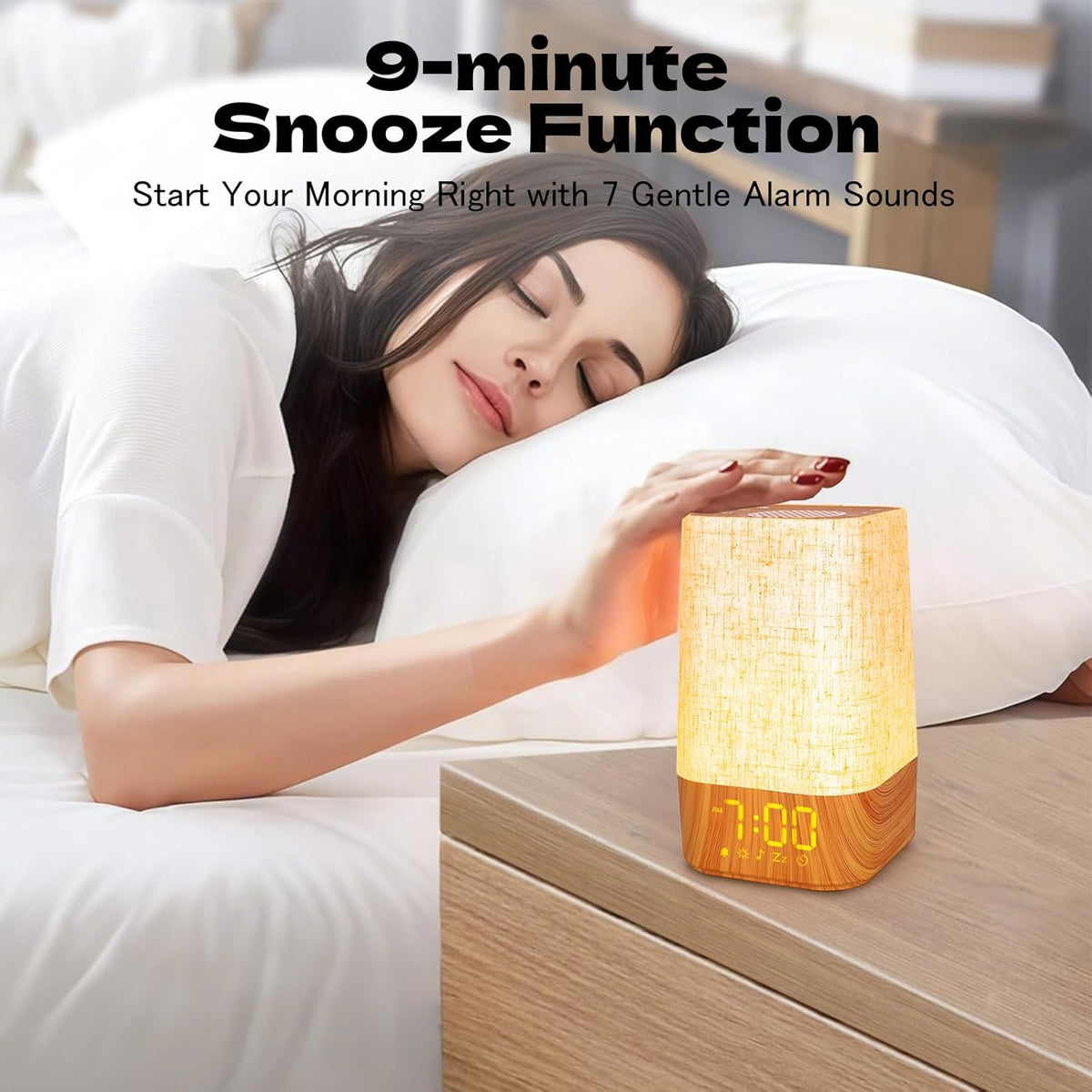 Sunrise Alarm Clock White Noise Machine Baby Portable Sound Machine with Night Light 30 Soothing Sounds Natural Wake up Light for Sleeping Baby Kids Adults (Khaki)