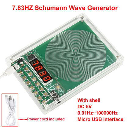 DC 5V 0.01Hz~100000Hz Adjustable Frequency 7.83HZ Schumann Wave Generator Sine Wave Signal Generator Micro USB Interface