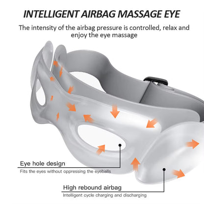 K-301 Smart Bluetooths Music Rechargeable Smart Living 3D Eye Massager for Improve Sleep