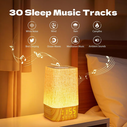 Sunrise Alarm Clock White Noise Machine Baby Portable Sound Machine with Night Light 30 Soothing Sounds Natural Wake up Light for Sleeping Baby Kids Adults (Khaki)